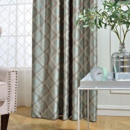 Cortina Blackout Nórdica Sob Medida, Cortina Losango Jacquard Para Sala De Estar E Quarto