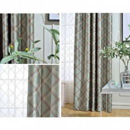 Cortina Blackout Nórdica Sob Medida, Cortina Losango Jacquard Para Sala De Estar E Quarto