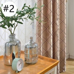 Cortina Blackout Nórdica Sob Medida, Cortina Losango Jacquard Para Sala De Estar E Quarto