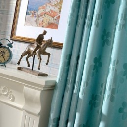 Cortina Blackout Sob Medida Cortina Nórdica Com Flores Em Jacquard Para Sala De Estar E Quarto