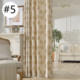 Cortina Blackout Sob Medida Cortina Nórdica Com Flores Em Jacquard Para Sala De Estar E Quarto