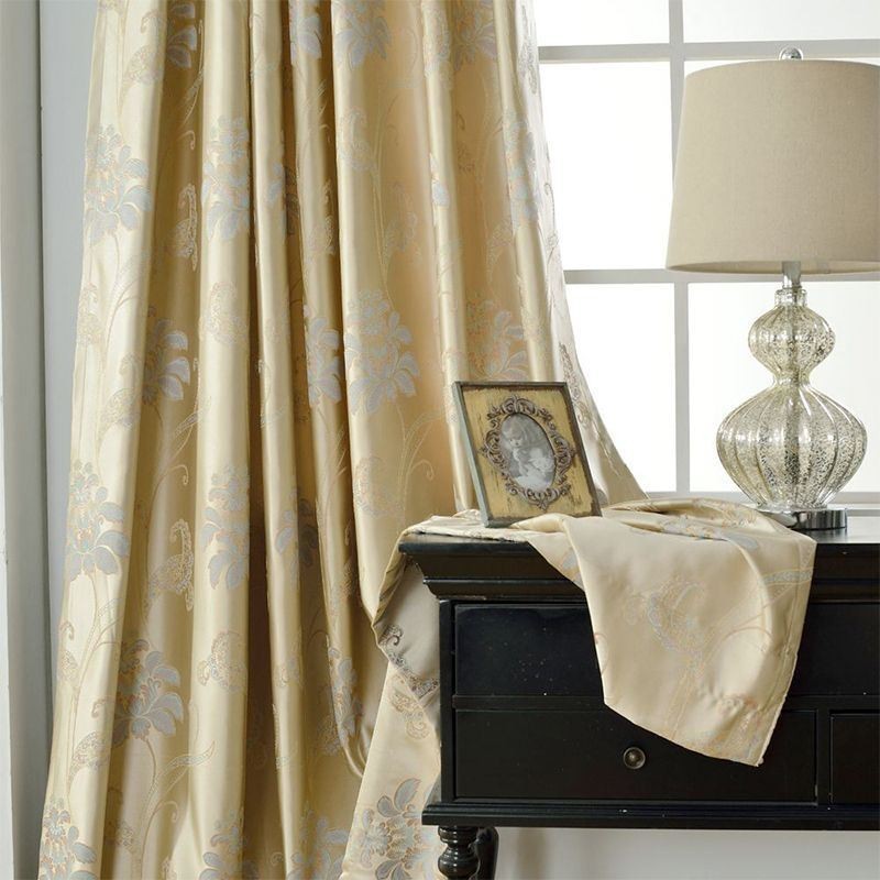 Cortinas Blackout Estilo Europeu, Cortina Jacquard Floral, Feita Sob Medida, Para Sala De Estar E Quarto