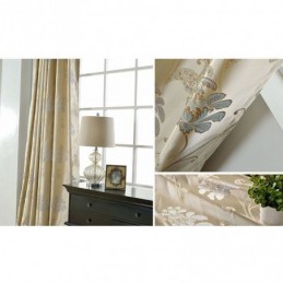 Cortinas Blackout Estilo Europeu, Cortina Jacquard Floral, Feita Sob Medida, Para Sala De Estar E Quarto