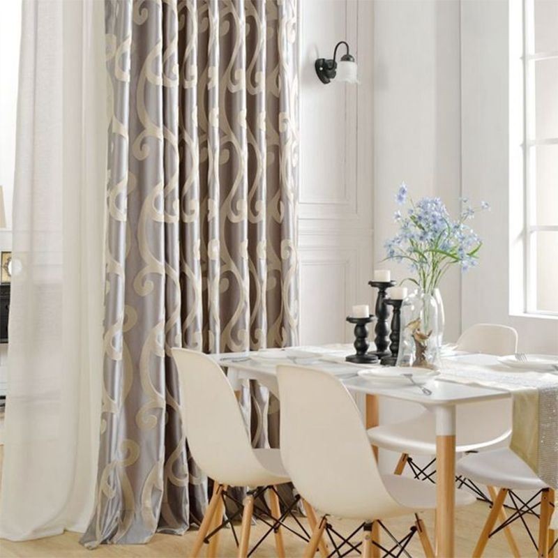 Cortina Blackout Sob Medida Cortina Nórdica Jacquard Para Sala De Estar Quarto