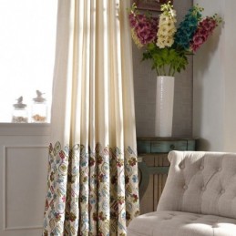 Cortinas Blackout Estilo Nórdico De Poliéster E Algodão Bordado Para Sala De Estar E Quarto