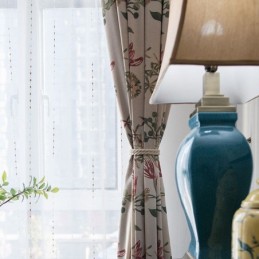 Cortina Blackout Nórdica De Algodão E Linho Feita Sob Medida Com Estampa De Plantas Para Sala De Estar E Quarto