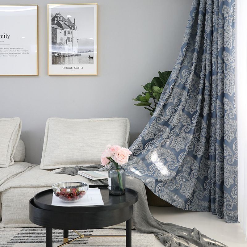 Cortina Blackout Europeia Sob Medida Em Jacquard Para Sala De Estar E Quarto