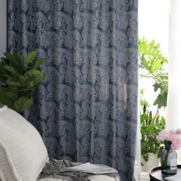 Cortina Blackout Europeia Sob Medida Em Jacquard Para Sala De Estar E Quarto