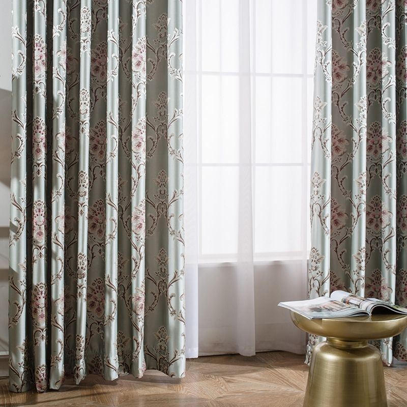Cortinas Blackout Europeias Com Padrão Jacquard Para Sala De Estar E Quarto