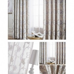 Cortinas Blackout Europeias Com Padrão Jacquard Para Sala De Estar E Quarto