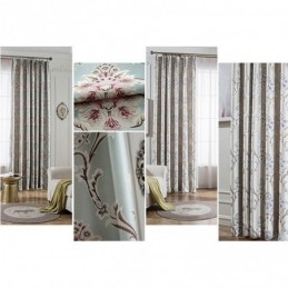 Cortinas Blackout Europeias Com Padrão Jacquard Para Sala De Estar E Quarto