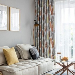Cortinas Blackout Nórdicas Com Estampa De Folhas De Samambaia Para Sala De Estar E Quarto