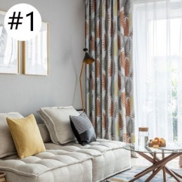 Cortinas Blackout Nórdicas Com Estampa De Folhas De Samambaia Para Sala De Estar E Quarto