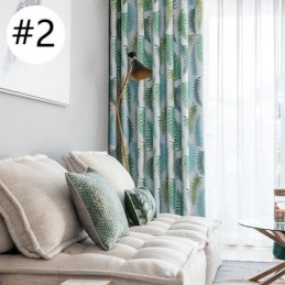 Cortinas Blackout Nórdicas Com Estampa De Folhas De Samambaia Para Sala De Estar E Quarto