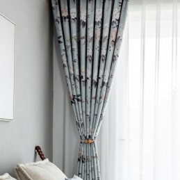 Cortinas Blackout Nórdicas Com Estampa Floral Para Janela Para Sala De Estar E Quarto