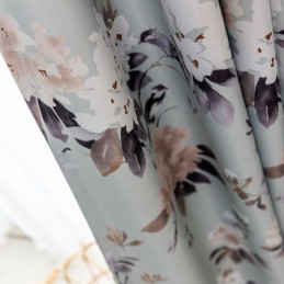 Cortinas Blackout Nórdicas Com Estampa Floral Para Janela Para Sala De Estar E Quarto