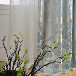 Cortina Jacquard Estilo Europeu Feita Sob Medida Para Sombreamento De Quarto E Sala De Estar