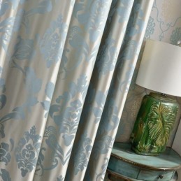 Cortina Jacquard Estilo Europeu Feita Sob Medida Para Sombreamento De Quarto E Sala De Estar