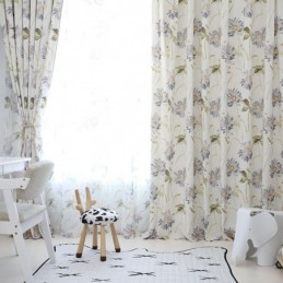 Cortinas Blackout Nórdicas De Algodão Com Estampa Floral Para Janela