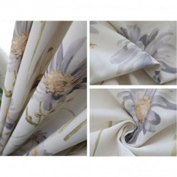 Cortinas Blackout Nórdicas De Algodão Com Estampa Floral Para Janela