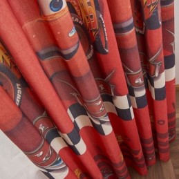 Cortinas Blackout De Algodão Estilo Infantil Com Estampa De Carro De Desenho Animado