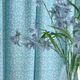 Cortina Blackout De Algodão Sob Medida Com Estampa Floral Nórdica Para Sala De Estar E Quarto