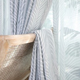 Cortina Blackout Com Estampa De Folhas Feita Sob Medida Cortina Nórdica Para Sala De Estar E Quarto