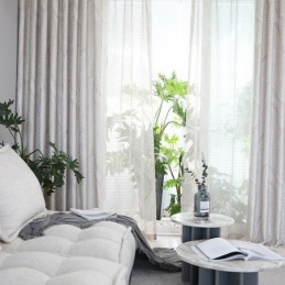 Cortina Blackout Com Estampa De Folhas Feita Sob Medida Cortina Nórdica Para Sala De Estar E Quarto