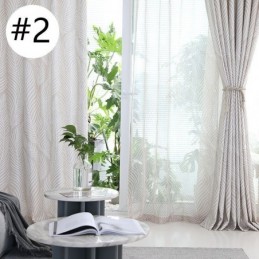 Cortina Blackout Com Estampa De Folhas Feita Sob Medida Cortina Nórdica Para Sala De Estar E Quarto