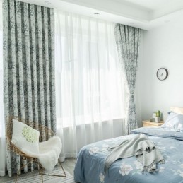 Cortinas Blackout Com Estampa Nórdica Para Sala De Estar E Quarto