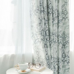 Cortinas Blackout Com Estampa Nórdica Para Sala De Estar E Quarto
