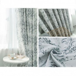 Cortinas Blackout Com Estampa Nórdica Para Sala De Estar E Quarto