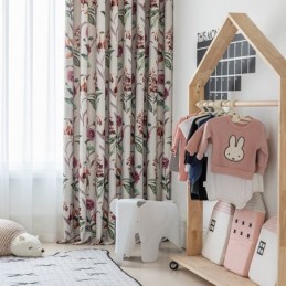 Cortinas Blackout Nórdicas Com Estampa De Plantas Para Sala De Estar E Quarto