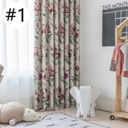 Cortinas Blackout Nórdicas Com Estampa De Plantas Para Sala De Estar E Quarto