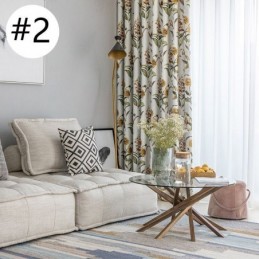 Cortinas Blackout Nórdicas Com Estampa De Plantas Para Sala De Estar E Quarto