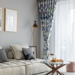 Cortinas Blackout Nórdicas Com Estampa De Plantas Para Sala De Estar E Quarto