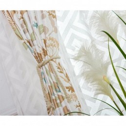 Cortina Blackout Sob Medida Para Sala De Estar, Quarto, Com Estampa Nórdica De Folhas