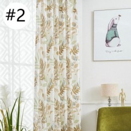 Cortina Blackout Sob Medida Para Sala De Estar, Quarto, Com Estampa Nórdica De Folhas