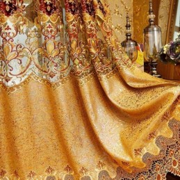 Cortinas Bordadas Europeias De Luxo Para Sala De Estar E Quarto