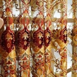 Cortinas Bordadas Europeias De Luxo Para Sala De Estar E Quarto