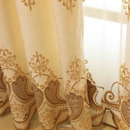 Cortinas Bordadas Europeias Blackout De Luxo Para Sala De Estar E Quarto