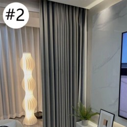 Cortinas Blackout Modernas Em Jacquard De Cor Sólida Para Sala De Estar