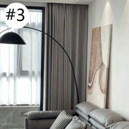 Cortinas Blackout Modernas Em Jacquard De Cor Sólida Para Sala De Estar