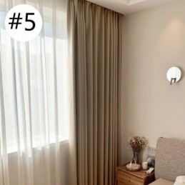 Cortinas Blackout Modernas Em Jacquard De Cor Sólida Para Sala De Estar