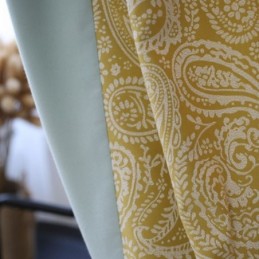 Cortina Moderna De Algodão Feita Sob Medida, Cortina Jacquard Vegetal Para Sala De Estar E Quarto