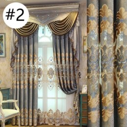 Cortina Blackout Bordada Sob Medida, Cortinas De Janela Estilo Europeu Para Sala De Estar