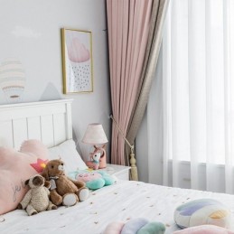 Cortina Moderna Com Costura Sob Medida, Estilo Pied-De-Poule, Blackout Para Sala De Estar E Quarto