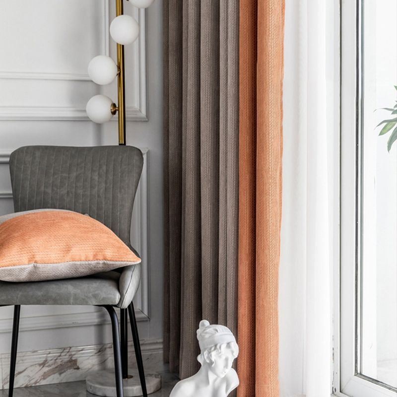 Cortina Moderna De Costura Sob Medida, Cortina Blackout De Chenille Para Sala De Estar E Quarto