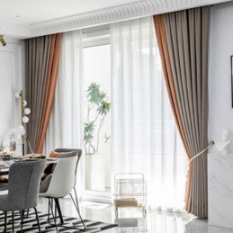 Cortina Moderna De Costura Sob Medida, Cortina Blackout De Chenille Para Sala De Estar E Quarto