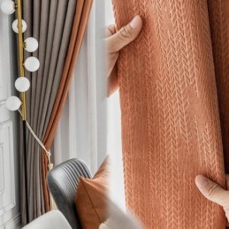 Cortina Moderna De Costura Sob Medida, Cortina Blackout De Chenille Para Sala De Estar E Quarto